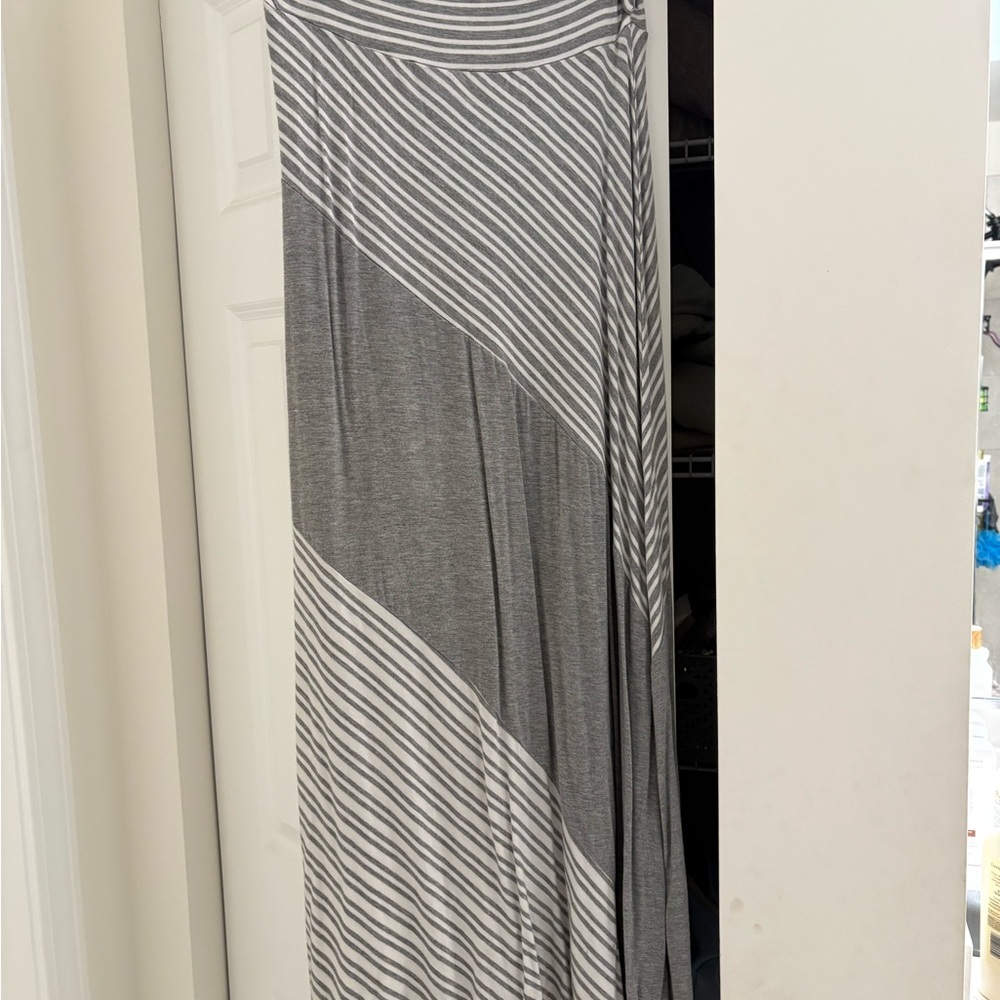 Gray Striped Women's Skirt